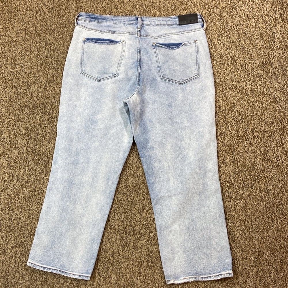 VTG,!iT Marty Jeans High Rise Straight Ankle Light Blue Denim Women’s Plus Sz 16